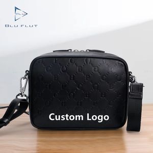 Bal Manent, gran oferta, bandolera de mensajero de piel de vaca auténtica negra personalizada para hombre, bolsos de hombro de cuero con logotipo grabado para hombre - Product Image 1