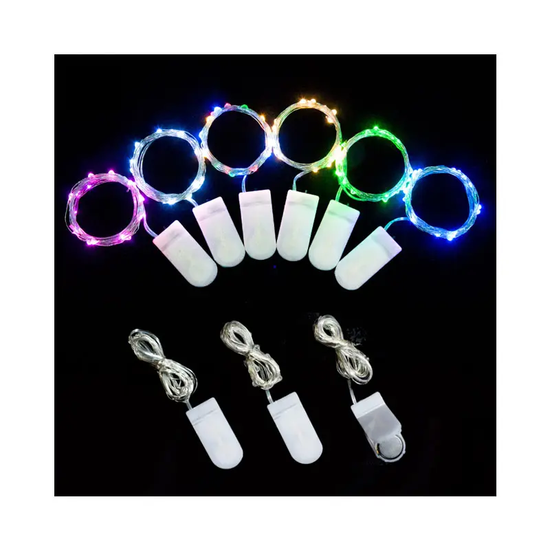Lampu LED Mini hangat, aksesoris dekorasi kue, lampu kecil LED, tali Strip kawat tembaga bertenaga baterai, populer, 1 M 10 lampu