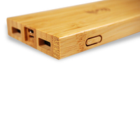 Chargeur Mobile en bois de bambou avec Logo OEM 5W 10000Mah batterie externe Powerbank Mini Portable sans fil