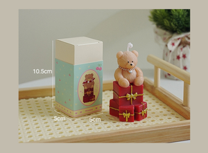 Bougie en forme d'ours en peluche parfumée à la soja, sur mesure, haut de gamme, bleue, cadeaux de fête prénatale et d'anniversaire, cadeaux de vacances, souvenir de Pâques - Product Image 6