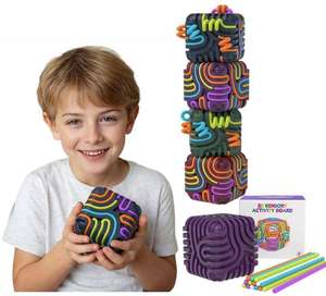 3D 感官活动板，硅胶指尖玩具，用于缓解压力、平静情绪、提高注意力、多动症和自闭症的促进玩具 - Product Image 1