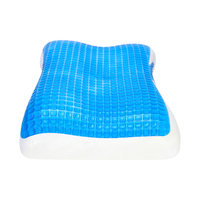 Oreiller cervical en mousse à mémoire de forme avec couche de gel rafraîchissant pour les douleurs au cou et au dos, à récupération lente, antistatique, en tissu pour un sommeil sain