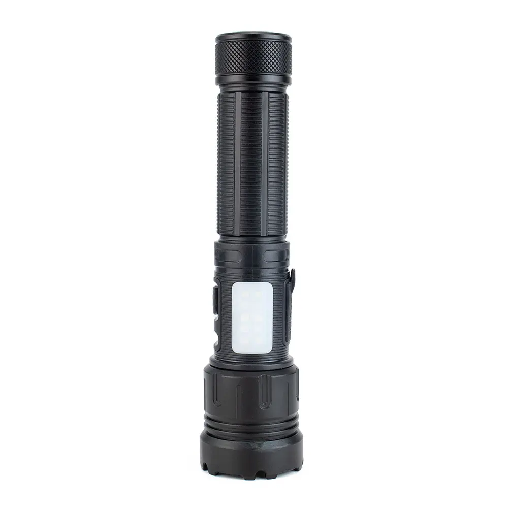 Focusing USB Super Bright Torch Magnetism Zoomable Flashlight Red Light SOS Signal Heavy Handheld Light
