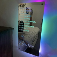 Nouveau design de panneau lumineux LED néon miroir acrylique panneau LED lettres de canal signalisation lumineuse rétroéclairée pour décoration de salle de bar de voiture