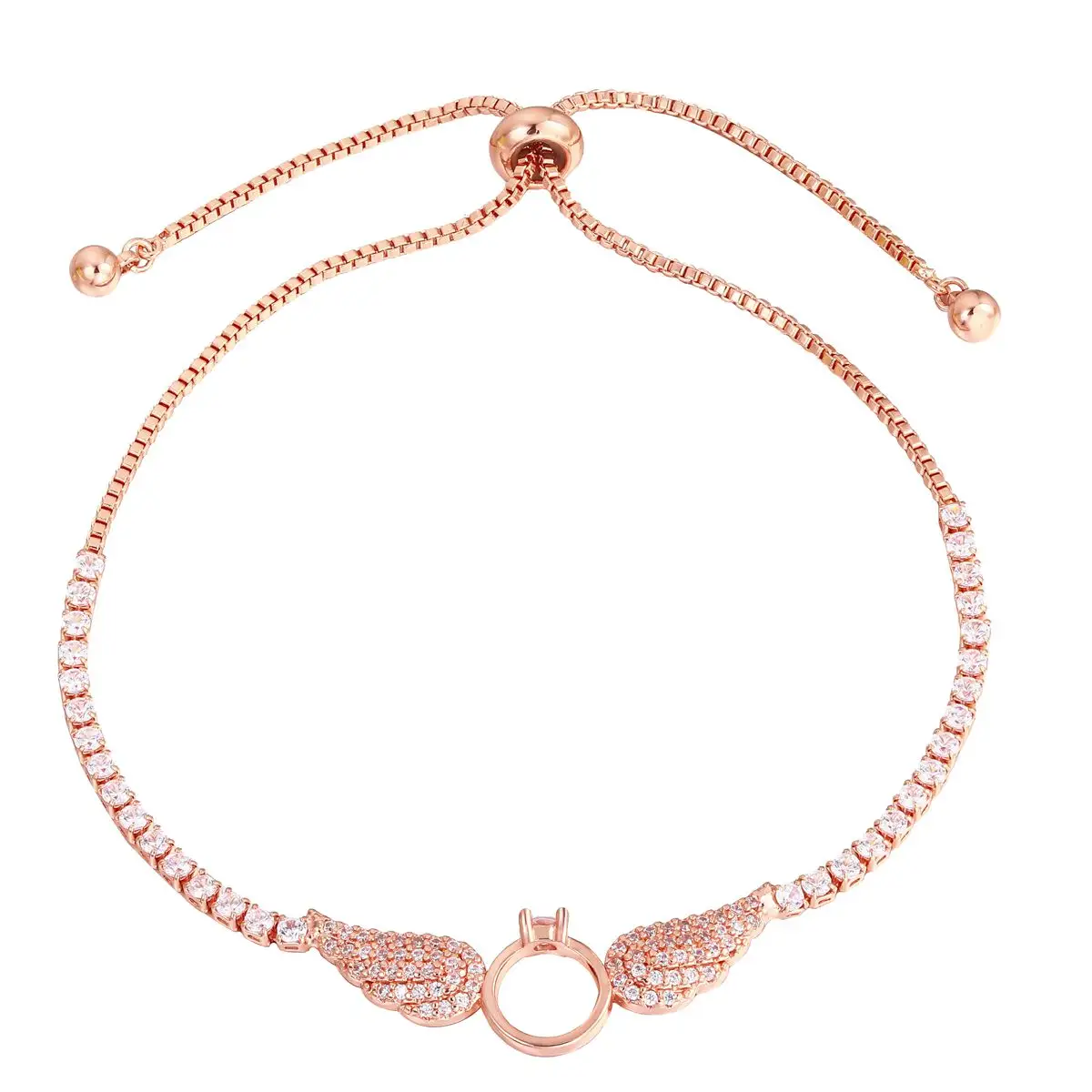 Braccialetti di gioielli di moda braccialetto di ali d'angelo di fascino braccialetto personalizzato CZ per le donne regalo perfetto