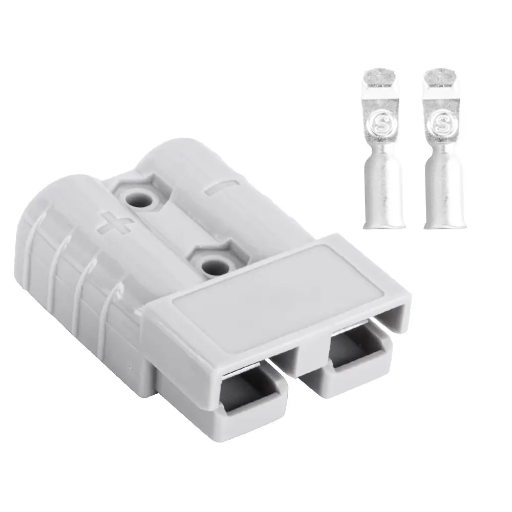 Grey Polycarbonate 12V 24V 6AWG 50A Anderson Style Plug Connectors