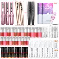 Kit de démarrage Biomaser PMU de haute qualité à prix avantageux de 1099 $ avec cartouches U1Pro TP006, pigments 3D, pigments poudreux pour l'entraînement des sourcils