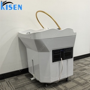 Lavacabezas Portátil Kisen para Salón de Belleza con Circulación de Agua, Lavabo Removible, Accesorios para Lavacabezas, Color Negro y Blanco - Product Image 2