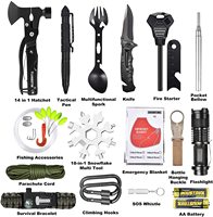 Accessoires de plein air Kit de camping kit de survie d'urgence équipement de survie professionnel pour la randonnée et la chasse
