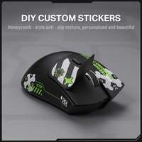 Souris sans fil ONIKUMA DM01 légère, ergonomique, à faible latence, haute résolution, avec autocollants personnalisés DIY