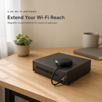 Antenne dôme externe Aurora Yu AG01 4GLTE 2.4GHz WiFi, gain 5dBi, polarisation verticale pour connecteur mâle à angle droit RG174