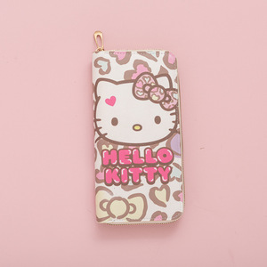 Ví cầm tay Hello Kitty Sanrio hoạt hình nổi tiếng nhiều kiểu dáng dành cho nữ sinh, ví da PU có khóa kéo, quà tặng khuyến mãi - Product Image 6