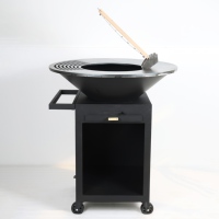 Barbecue multifonctionnel d'extérieur de haute qualité de 40 pouces avec plancha et grilles pour fêtes de famille
