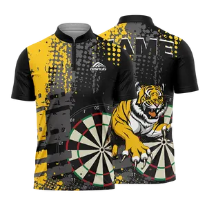 Voll sublimation Digitaldruck Dart Shirt Bedrukken erstellen Sie Ihre eigenen Logos Dart T-Shirt