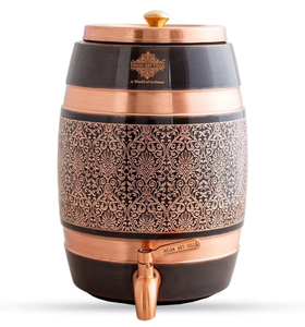 Dispensador de Agua Antiguo Náutico Tallado en Cobre Puro Chapado en Oro con Capacidad de 5L y Tamaño Personalizado, el Mejor Diseño y Calidad - Product Image 1