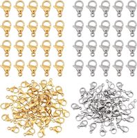 Fermoirs à griffe de homard en acier inoxydable plaqué or 18 carats, attaches de chaîne, crochets fixation fabrication de bijoux