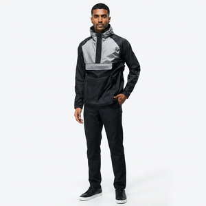 OEM Wholesale <b>Canvas</b> Vintage Nylon Running Waterproof Windproof Custom Anorak Windbreaker <b>Jacket</b> <b>for</b> <b>Men</b> Hoodies Worker Front - Product Image 1