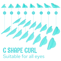 8 paires de protections pour rehaussement de cils coréennes, autocollantes, pour salon, coussinets de rehaussement de cils très populaires, tiges de rehaussement de cils en silicone super doux
