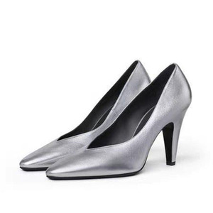 Chaussures à talons hauts pour femmes, escarpins à talon épais et bout pointu pour le bureau, grandes tailles 45 - Product Image 3