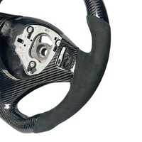Volant Sport Adapté pour BMW E82 E88 E87 E90 E91 E92 E93 M3, Volant Personnalisé en Fibre de Carbone Véritable et Cuir