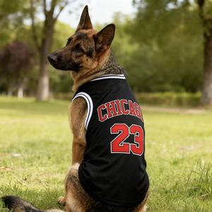 <span class=keywords><strong>Chaleco</strong></span> Casual Transpirable de Poliéster Delgado <span class=keywords><strong>para</strong></span> Perros Grandes (<span class=keywords><strong>Doberman</strong></span>, Golden Retriever, Pastor Alemán) - Estampado de Letras y Números de Verano - Product Image 3
