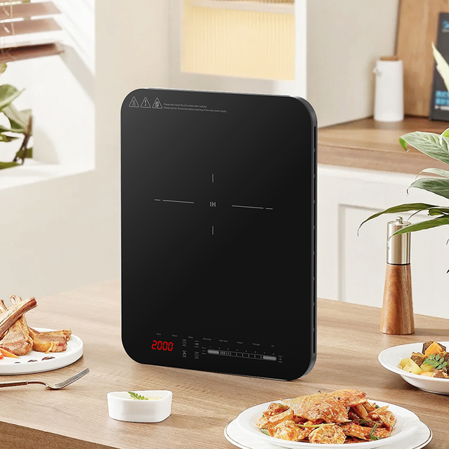 32mm Ultra Thin Smart Induction Cooker 2000W High Power Portable Electric Stove with Touch Control 3H Timer