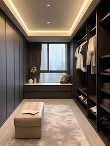 2025 Stockage toute la maison armoire en bois personnalisée ensemble de meubles de chambre à coucher en bois porte coulissante personnalisée marchant dans le placard vestiaire - Product Image 3