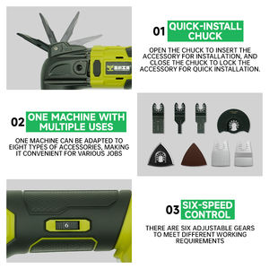 Produk Baru terlaris alat multi-fungsi Brushless listrik yang kuat perkakas kayu berosilasi - Product Image 4