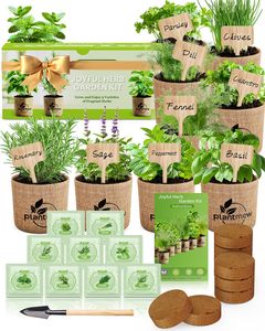 Assortiment <span class=keywords><strong>de</strong></span> graines d'herbes aromatiques - 9 kits <span class=keywords><strong>de</strong></span> variétés culinaires anciennes pour la culture en intérieur sur fenêtre |   Ensemble <span class=keywords><strong>cadeau</strong></span> complet pour la création d'un jardin d'herbes aromatiques - Product Image 1