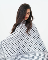 Selendang tradisional Palestina berkualitas tinggi, selendang bendera Palestina, Keffiyeh Arab, selendang Palestina, Keffiyeh berumbai.
