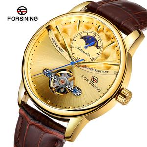 FORSINING Luxe Offre Spéciale Lune Phase Tourbillon Automatique Montres Hommes Confiture tangan reloj hombre Montre Résistant À l'eau - Product Image 3