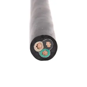 Cable de alimentación y portátil SOOW de longitud personalizada 3X14AWG para uso en exteriores Cables trenzados negros Caucho EPDM de bajo voltaje