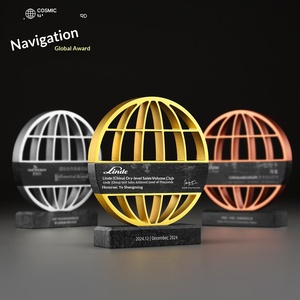Nuevos Trofeos <span class=keywords><strong>y</strong></span> Medallas Personalizados de Aleación de Aluminio con Diseño de Tierra, Impresión UV para Premios de Honor a Personal <span class=keywords><strong>y</strong></span> Equipos Destacados, Reuniones Anuales - Product Image 1