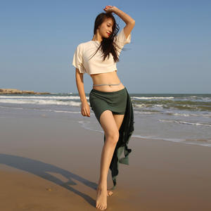 Dpwn999 caliente árabe Sexy traje de <span class=keywords><strong>danza</strong></span> del vientre Tribal gitano círculo falda conjunto trajes de baile traje Top sujetador cadera bufanda falda OEM - Product Image 3