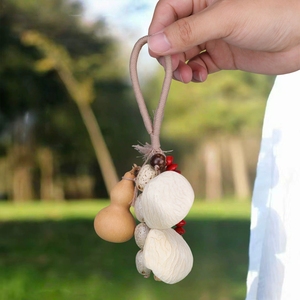 Wholesale DIY Natural Calabash Gourd <b>Wind</b> <b>Chime</b> Kit Mixed Bodhi Beads Ethnic Handicraft Hanging Decor - Product Image 6