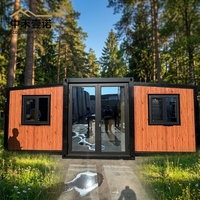 Module de maison préfabriquée pliable entièrement installé, résistant aux ouragans, insonorisé, isolé, étanche, pour bureau, hôtel