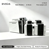 Printer Kartu ID PVC Satu Sisi Semi-Otomatis Evolis Zenius 2 Baru 300DPI Thermal Rewritable untuk Pencetakan Kartu Karyawan dan Keanggotaan