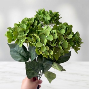 High Simulation Silk Artificial Hydrangea Flowers Soft Fake <strong>Flo</strong> for Wedding Thanksgiving Christmas Home Decoration - Product Image 1
