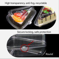 Effacer Eco Jetable En Plastique Triangle Pâtisserie Fromage Sucré Boîte Emballage Alimentaire Individuel pour Gâteau Vernissage Gaufrage Caractéristiques