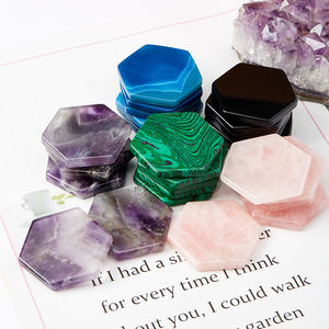 Sottobicchieri in quarzo rosa <span class=keywords><strong>agata</strong></span> esagonale per bevande sottobicchieri in cristallo rosa per decorazioni per la casa sottobicchieri in <span class=keywords><strong>agata</strong></span> per tavolino fetta di <span class=keywords><strong>agata</strong></span> - Product Image 4