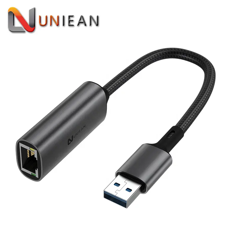 USB3.0 adaptor Ethernet Gigabit, konektor RJ45 perempuan 10/100/1000 Mbps untuk PC Laptop kartu jaringan dengan antarmuka LAN tersedia