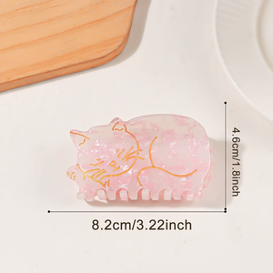 Yi YHJ 女式现货发饰卡通动漫可爱8厘米猫设计PVC鲨鱼夹定制发夹快速发货 - Product Image 6