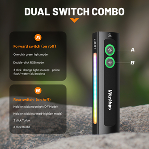 Oem/ODM xách tay mini LED Torch ánh sáng siêu sáng Trắng + RGB không thấm nước khẩn cấp đèn pin - Product Image 2