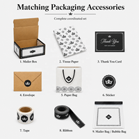 Boîtes en carton kraft personnalisables Motifs noir mat-blanc Imprimés floraux/géométriques tendance Coffrets cadeaux élégants sur mesure