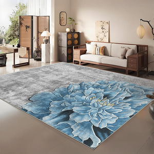Alfombra rectangular de estilo vintage, imitación de cachemira, antideslizante, para sala de estar, dormitorio, decoración del hogar, patrón floral abstracto - Product Image 5
