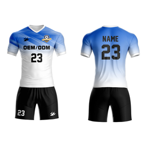 Set Jersey Sepak Bola Unisex Custom, Seragam Sepak Bola Bernapas dengan Cetak Sublimasi untuk Pria dan Wanita - Product Image 3