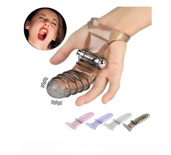 Vibrator lengan jari seks merangsang klitoris bergetar Foreplay orgasme Sexy-perangkat baterai termasuk Vibrator jari mini