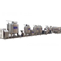 Mini ligne fiable pour la production de fromage cottage, comprenant les étapes de fabrication de la crème, de la découpe, du lavage et de la crémation.
