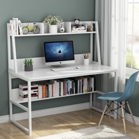 Bureau d'étude en bois pour étudiants, avec étagère de rangement pour livres, fabriqué en Chine par Tribesigns, bureau d'ordinateur personnalisé pour la maison ou le bureau