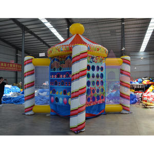 Jeu gonflable de carnaval 4-en-1 - Tic Tac Toe/Couleurs/Tir à la fléchette - Matériel PVC géant pour enfants et adultes - Garantie 3 ans - Product Image 2